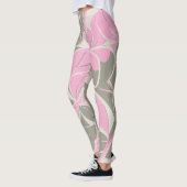 Abstrakte rosa Blüte Leggings (Links)
