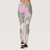 Abstrakte rosa Blüte Leggings (Rückseite)