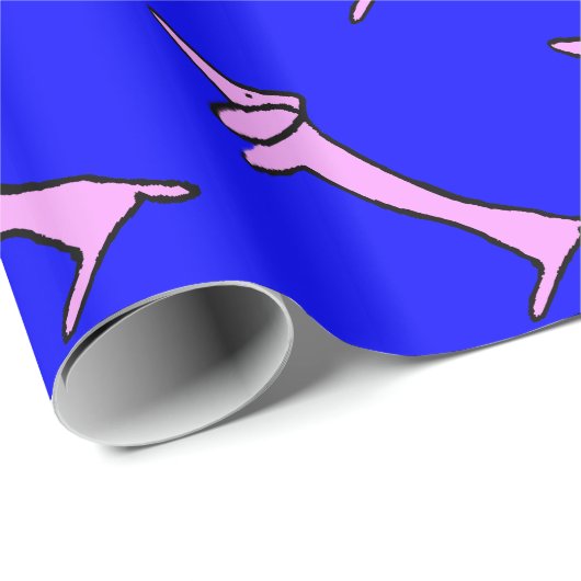 Abstrakte rosa Dackel Geschenkpapier (Rolleneckpunkt)