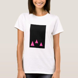 Abstrakte rosa Dreiecke in Schwarz T-Shirt