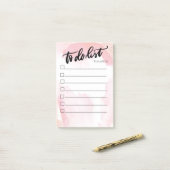 Abstrakte, rosa, farbige Aufschrift Post-it Klebezettel (Auf Schreibtisch)