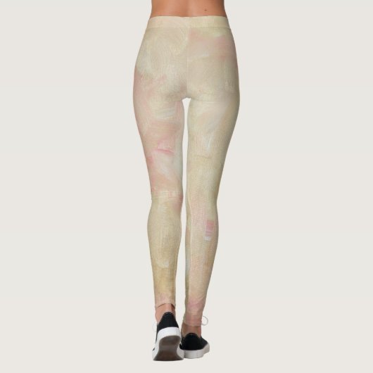 Abstrakte rosa Farbtöne Leggings (Rückseite)