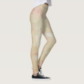 Abstrakte rosa Farbtöne Leggings (Rechts)