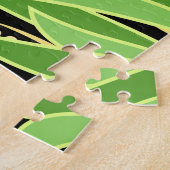 Abstrakte rosa Flamingo Kunst Puzzle (Seite)