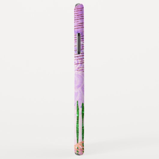 Abstrakte Rosa Foil-Blume Case-Mate iPhone Hülle (Hinten/Rechts)