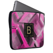 Abstrakte, rosa Formen Laptopschutzhülle (Vorne Rechts)