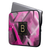 Abstrakte, rosa Formen Laptopschutzhülle (Vorderseite Links)
