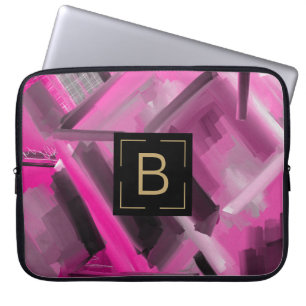 Abstrakte, rosa Formen Laptopschutzhülle