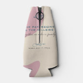 Abstrakte, rosa, geformte, rosafarbene Monogramm Flaschenkühler (Rückseite)