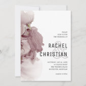 abstrakte Rosa-Geode-Hochzeit Einladung (Vorderseite)