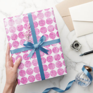 Abstrakte rosa Glitterpunkte Geschenkpapier