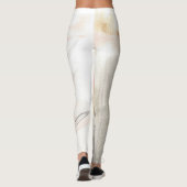 Abstrakte rosa goldfarbene Malerei Leggings (Rückseite)