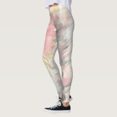 Abstrakte rosa goldfarbene Malerei Leggings (Links)
