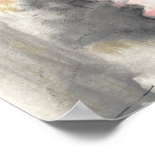 Abstrakte rosa Goldmalerei Poster (Ecke)