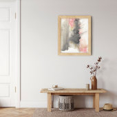 Abstrakte rosa Goldmalerei Poster