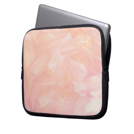 Abstrakte rosa Hand bemalt. Eleganter Pinsel Laptopschutzhülle (Vorderseite Links)