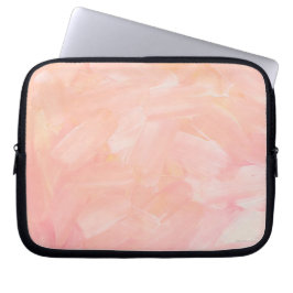 Abstrakte rosa Hand bemalt. Eleganter Pinsel Laptopschutzhülle