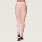 Abstrakte rosa Hand bemalt. Eleganter Pinsel Leggings (Rückseite)