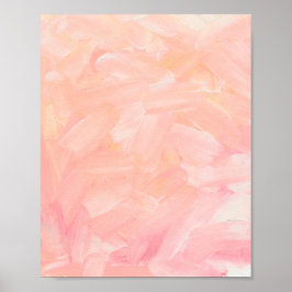 Abstrakte rosa Hand bemalt. Eleganter Pinsel Poster