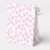 Abstrakte rosa Herzen auf Weiß Geschenkschachtel (Rückseite)