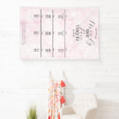 Abstrakte rosa Hochzeitsskript-Menü aus Marmor in  Banner (InSitu)