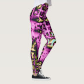 Abstrakte rosa Kunst Leggings (Rechts)