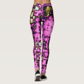 Abstrakte rosa Kunst Leggings (Rückseite)