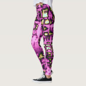 Abstrakte rosa Kunst Leggings (Links)