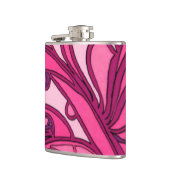 Abstrakte rosa Lackierung Flachmann (Links)