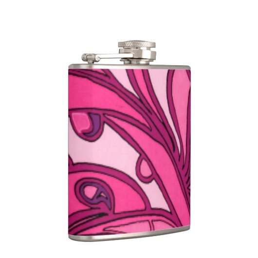 Abstrakte rosa Lackierung Flachmann (Rechts)