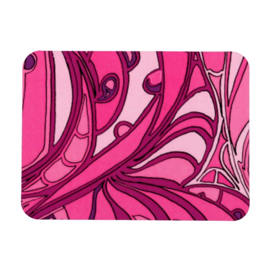 Abstrakte rosa Lackierung Magnet (Horizontal)