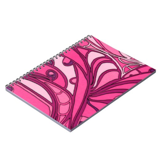 Abstrakte rosa Lackierung Notizblock (Linke Seite)