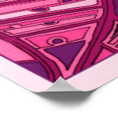Abstrakte rosa Lackierung Poster (Ecke)