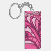 Abstrakte rosa Lackierung Schlüsselanhänger (Vorderseite links)