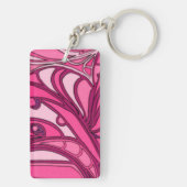 Abstrakte rosa Lackierung Schlüsselanhänger (Rückseite)
