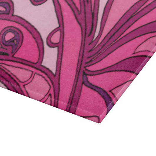 Abstrakte rosa Lackierung Schneidebrett (Ecke)