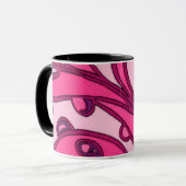 Abstrakte rosa Lackierung Tasse (Vorderseite Links)