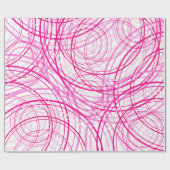 Abstrakte rosa Linien Geschenkpapier (Flach)