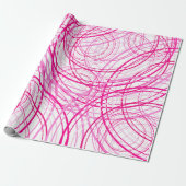 Abstrakte rosa Linien Geschenkpapier (Ungerollt)