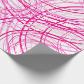 Abstrakte rosa Linien Geschenkpapier (Ecke)