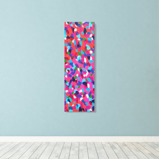 Abstrakte rosa Malerei Leinwanddruck (Insitu (Holzboden))