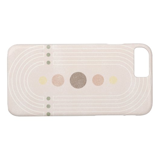 Abstrakte rosa Mitte des Jahrhunderts Case-Mate iPhone Hülle (Rückseite (Horizontal))