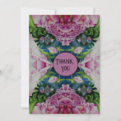 Abstrakte Rosa Péonejine Einladung (Vorderseite)