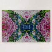 Abstrakte Rosa Péonejine Puzzle (Horizontal)