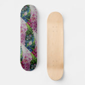 Abstrakte Rosa Péonejine Skateboard (Vorderseite)