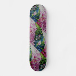 Abstrakte Rosa Péonejine Skateboard