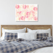 Abstrakte rosa Peongs Drei Bereiche Leinwand Kunst (Insitu (Schlafzimmer))
