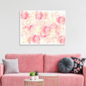 Abstrakte rosa Peongs Drei Bereiche Leinwand Kunst (Insitu (Wohnzimmer))