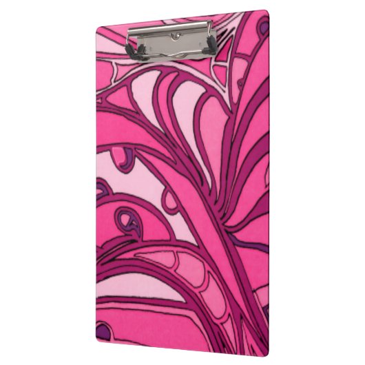 Abstrakte rosa Platten-Malerei Klemmbrett (Links)