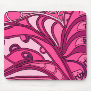 Abstrakte rosa Platten-Malerei Mousepad